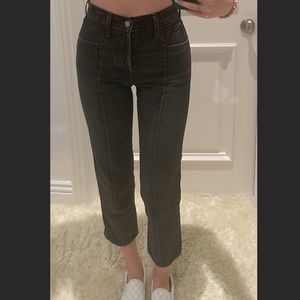 vintage black levis "altered straight"